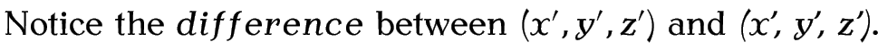 Image of result: the brackets are upright in the
maths font but slanted in the italic font. The apostrophe becomes a
prime in the maths font. The spacing is also
different.