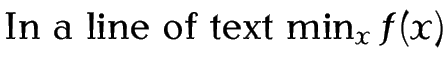 Image: the x appears to the side of the word min.