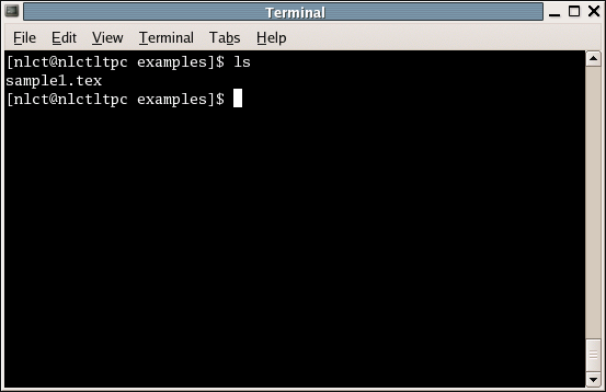 Image of directory listing in a terminal